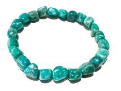 Amazonit Edelsteinarmband Nugget Armband grün mint Stretcharmband