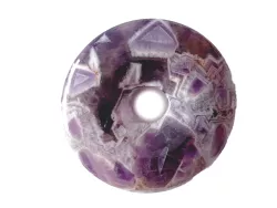 Amethyst Edelstein Donut Ketten Anhänger 4 cm