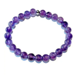 Amethyst dunkel violett Edelstein Stretch Armband Längen Wahl