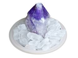 Amethyst violett Edelstein Zimmer Brunnen komplett Set mit Pumpe