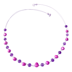 Amethyst Kette mit flieder gefär...