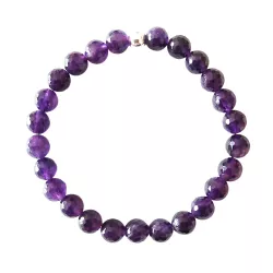 Amethyst facettiert Edelstein Armband Stretcharmband violett 8mm