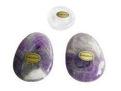 Amethyst Augensteine Augenstein-Paar mit Bergkristall von Lapis Vitalis