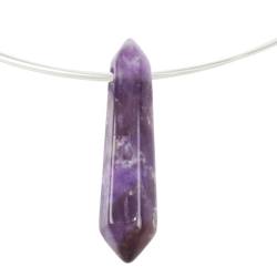 Amethyst Edelstein Stabanhänger Amethystspitze Ketten Anhänger gebohrt