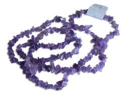 Amethyst Edelstein Halskette Splitterkette 85 cm