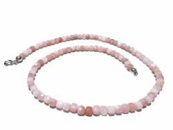 Andenopal rosa pink facettiert Würfel Edelstein Halskette Längenwahl