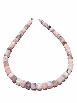 Andenopal pink rosa Edelstein Würfel Kette Längen Wahl