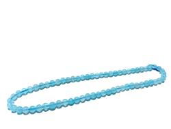 Aquamarin blau Edelstein Stretch Kugel Fußkettchen Längenwahl