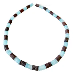 Lava braun Blauquarz Edelstein Button Kette Halskette Größenwahl