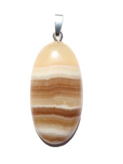 Aragonit Edelstein Cabochon oval Silber Anhänger Kettenanhänger