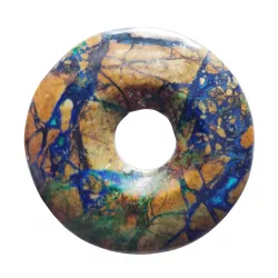 Azurit-Malachit Edelstein Donut 4 cm