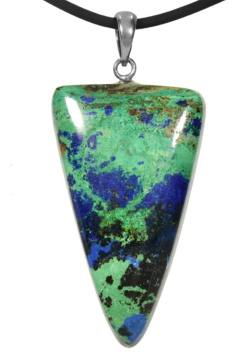 Azurit-Malachit blau grün Edelstein Kettenanhänger Anhänger Pfeil aus Arizona