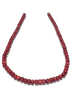 Bambuskoralle Koralle rot Edelstein Button Kette Halskette Längenwahl