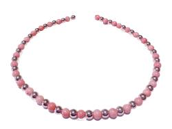 Bambuskoralle rosé Hämatit roségold und Echtsilber Verschluss rosévergoldet Armband Längenwahl