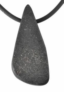 Basalt Vulkangestein Edelstein Anhänger gebohrt
