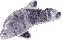 Bergkristall Delfin Delphin Stein Skulptur Edelstein