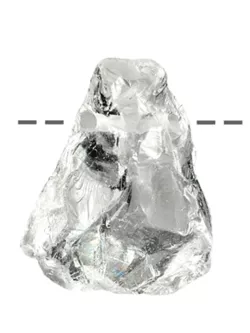 Bergkristall Edelstein Rohstein Kristall Anhänger weiß transparent