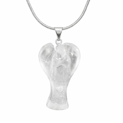 Bergkristall Engel  Schutzengel Anhänger Silberöse 3 cm Brasilien