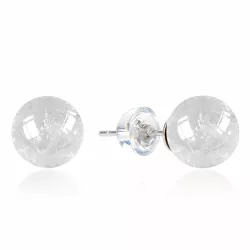 Bergkristall Kugelohrstecker Silber Ohrringe 8mm