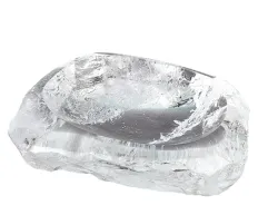 Bergkristall Edelstein Schale poliert und unpoliert