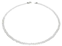 Bergkristall facettiert klar transparent Kugel Halskette Kette Collier