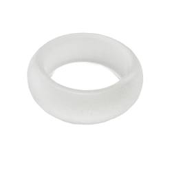 Bergkristall weiß matt Edelstein Finger Ring