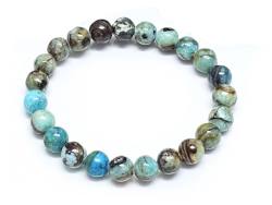 Blauopal Edelstein Stretch Kugel Armband