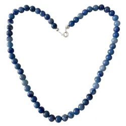 Blauquarz Edelsteinkette Kette Kugelkette Halskette blau Größenwahl