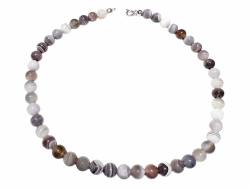 Botswana Achat Botswanaachat Edelstein Kugel Kette Halskette Collier