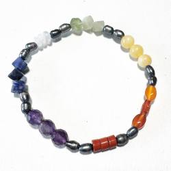 Chakra Edelstein Elastik Designer Armband