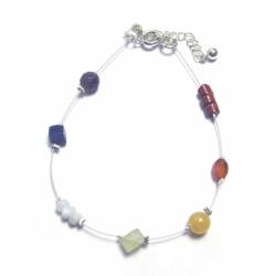 Chakra Wire Draht Edelstein Armband