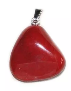 Chalcedon rot Anhänger mit Silberschlaufe