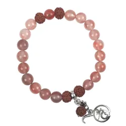 Chalcedon rot Edelsteinmala Armband (Svadhisthana, Sakral-Chakra)