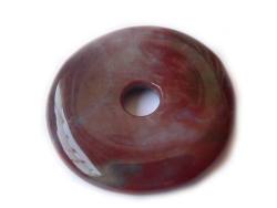 Chalcedon rot Edelstein Donut Ketten Anhänger 40 mm