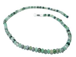 Edelstein Brillenkette Chrysopras Baumachat grün Echtsilber Brillenband Längenwahl