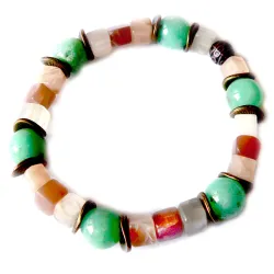 Herbsttyp Edelstein Armband Herbstfarben Cryospras Mondstein Größenwahl