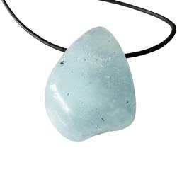 Coelestin blau Edelstein Anhänger quer gebohrt freeform