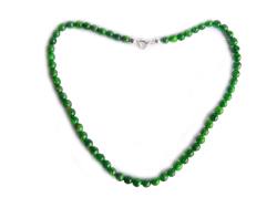 Chrom-Diopsid grün Edelstein Kugel Kette Halskette