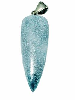 Disthen Kyanit Quarz Brasilien blau Edelstein Silber Ketten Anhänger