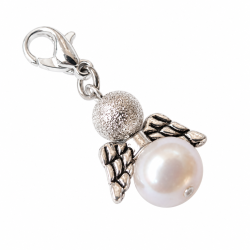 Schutzengel Schutzengelchen weiß Charm Kette Anhänger Handyband