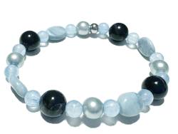 Opal Falkenauge Perle Jade blau Edelstein Designer Stretch Armband Längen Wahl