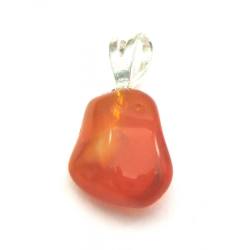 Feueropal orange rot Edelstein Ketten Anhänger Echtsilberöse Nugget