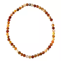 Feueropal facettiert Edelstein Stretch Armband