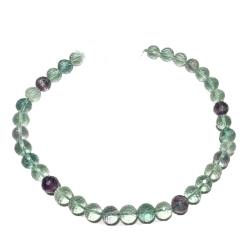 Fluorit Regenbogenfluorit facettiert Edelstein Kugel Halskette Längenwahl