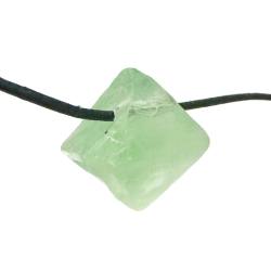 Fluorit grün Oktaeder Würfel Ketten Anhänger gebohrt