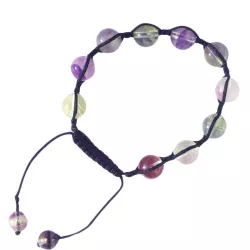 Fluorit Shamballa Edelstein Armband bunt