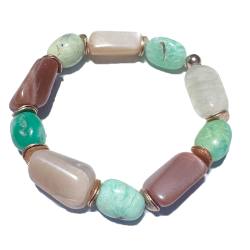 Herbsttyp Edelstein Armband Herbstfarben Cryospras Mondstein Längen Wahl