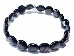 Hypersthen Coin Edelstein Armband Längen Wahl