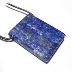 Lapislazuli Lapis blau Rechteck Cabochon Scheiben Anhänger quer gebohrt Top Qualität