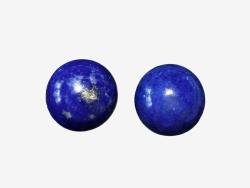 Lapislazuli blau Edelstein Heilstein Ohrstecker Cabochon Silber rhodoniert